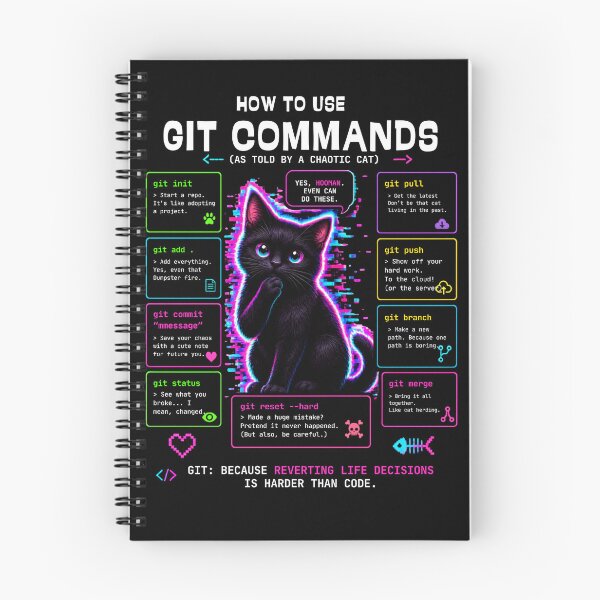 Item preview, How to Use Git Commands (As Told by a Chaotic Cat) designed and sold by Gitch Studios.