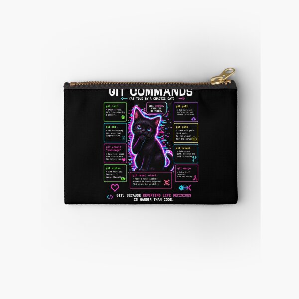 Item preview, How to Use Git Commands (As Told by a Chaotic Cat) designed and sold by Gitch Studios.