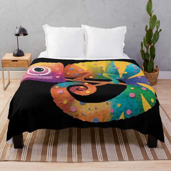 Item preview, Colorful Rainbow Chameleon Lizard Psychedelic Reptile designed and sold by Karin Taylor.