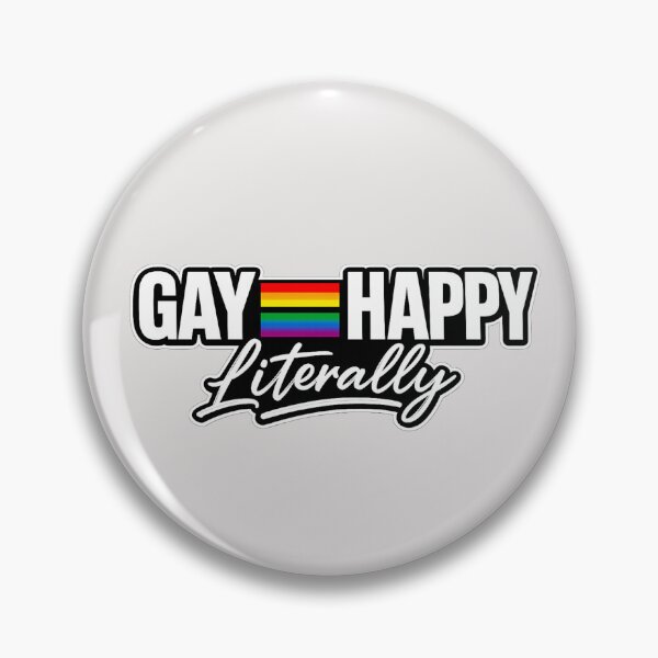 Item preview, Gay = Happy Literally | Funny LGBTQ Pride Rainbow Typography | Queer Pride Statement Gift designed and sold by Ginastle26.