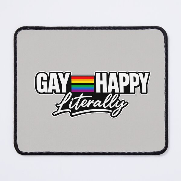 Item preview, Gay = Happy Literally | Funny LGBTQ Pride Rainbow Typography | Queer Pride Statement Gift designed and sold by Ginastle26.