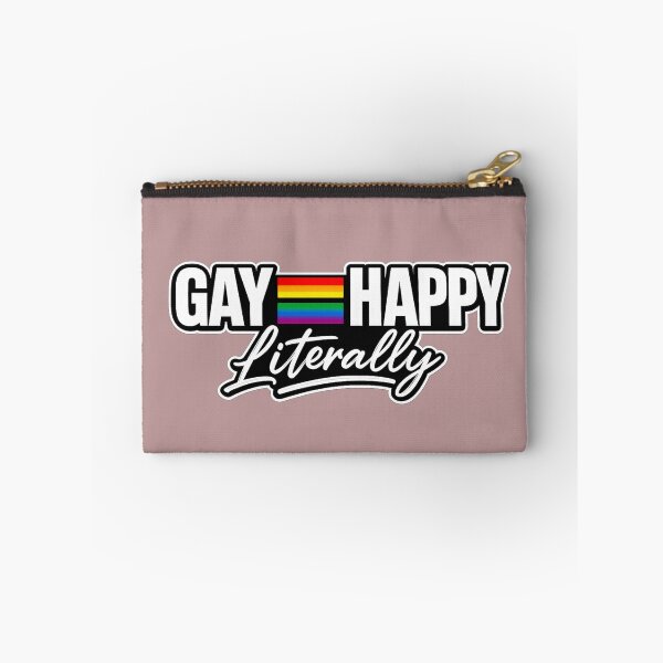 Item preview, Gay = Happy Literally | Funny LGBTQ Pride Rainbow Typography | Queer Pride Statement Gift designed and sold by Ginastle26.
