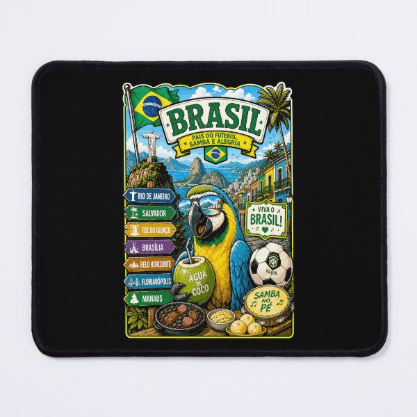 Item preview, Brazil Tropical Adventure Macaw Travel Art designed and sold by AtuqStudio.