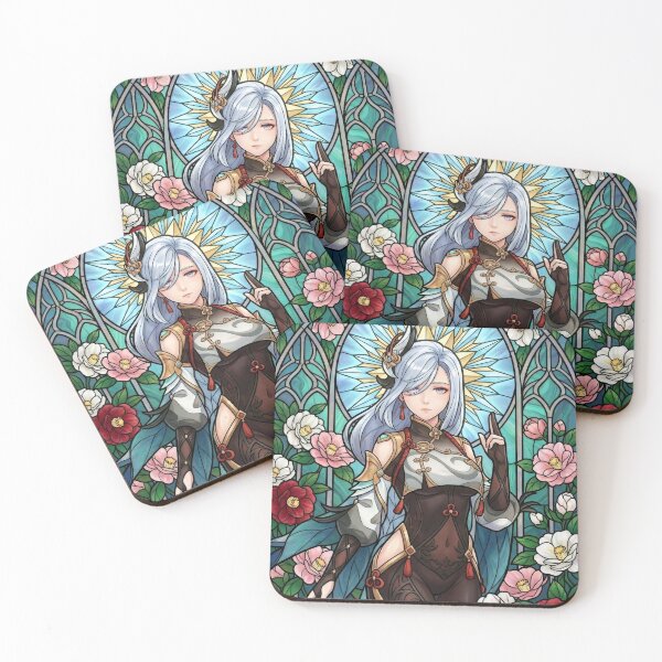 Item preview, Stained Glass Shenhe designed and sold by Thunderbelts.