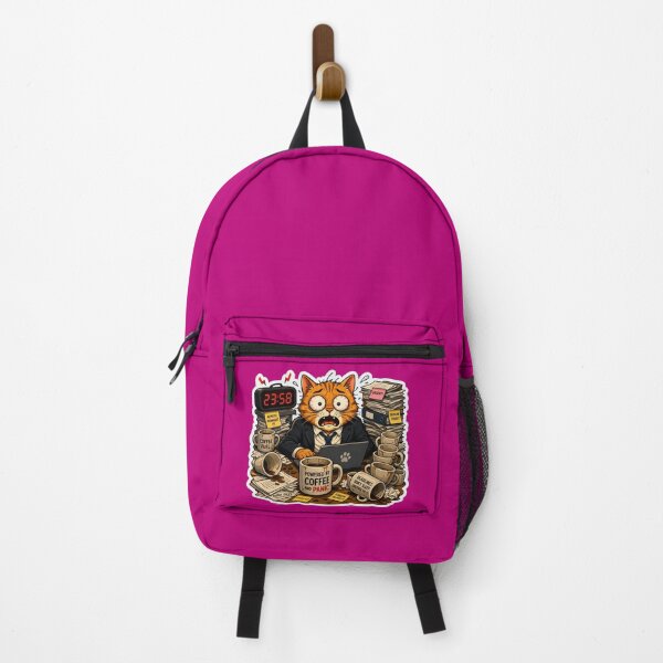 Item preview, Powered by Coffee and Panic Cat designed and sold by HAPPY HARBOR DESIGN .