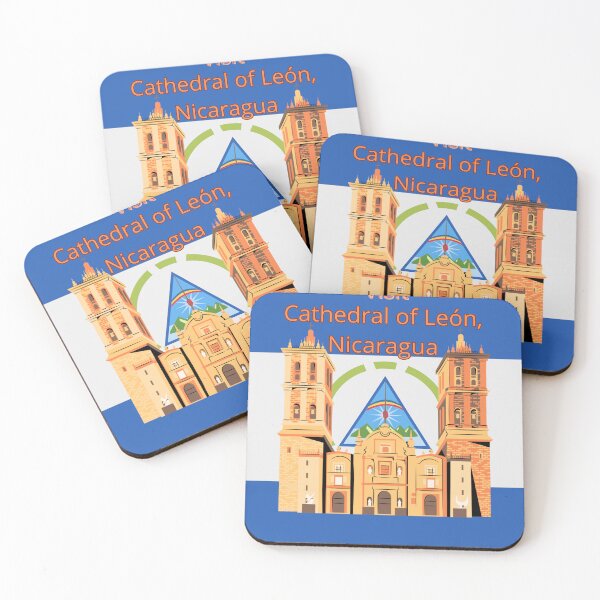 Item preview, Visit Cathedral of León, Nicaragua | Vintage Travel Poster designed and sold by ElartedeNoel.