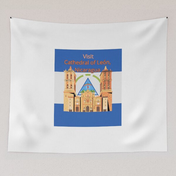 Item preview, Visit Cathedral of León, Nicaragua | Vintage Travel Poster designed and sold by ElartedeNoel.