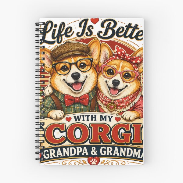 Item preview, Life Is Better With My Corgi Grandpa & Grandma Vintage Floral Dog Lover Gift designed and sold by PinkAmazon.