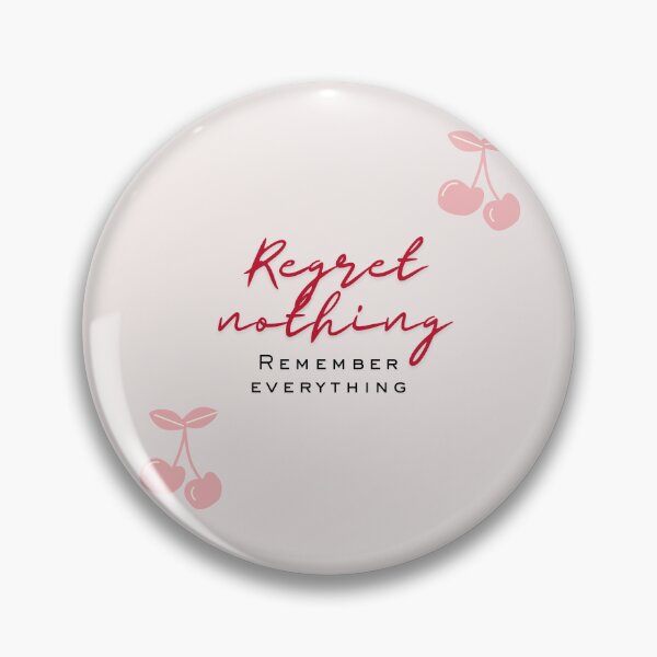 Item preview, Regret nothing minimalism quote  designed and sold by CozyAuraco.