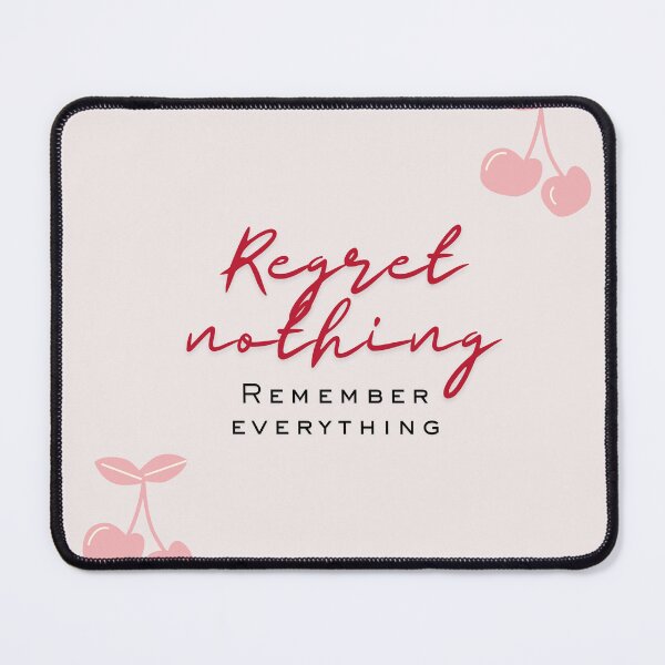 Item preview, Regret nothing minimalism quote designed and sold by CozyAuraco.