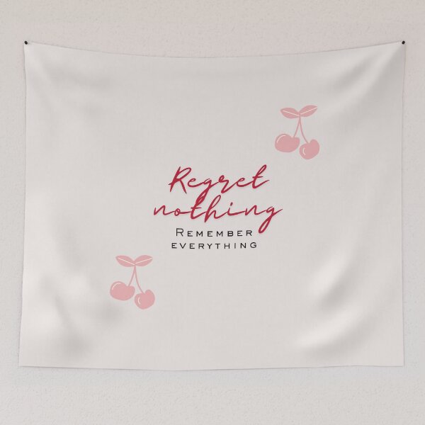 Item preview, Regret nothing minimalism quote  designed and sold by CozyAuraco.