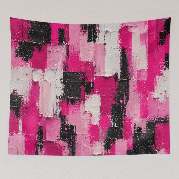 Item preview, spberry Pulse Matter – Textured Abstract Impasto Art designed and sold by Ingorgia Studio.
