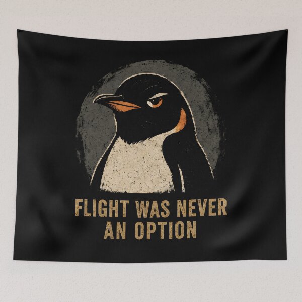 Item preview, Flight Was Never an Option Dark Penguin Humor designed and sold by Marblaes00.