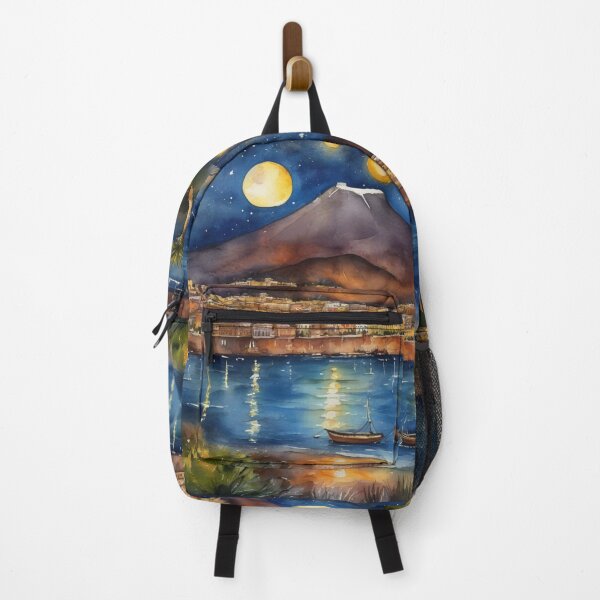 Item preview, Starry Night over Mount Etna Sicily Watercolor Painting designed and sold by UmSkelig834.