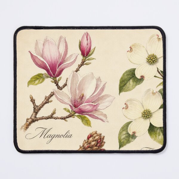 Item preview, Magnolia Dogwood Jacaranda Japanese Maple Botanical Print designed and sold by NuvoraNest.