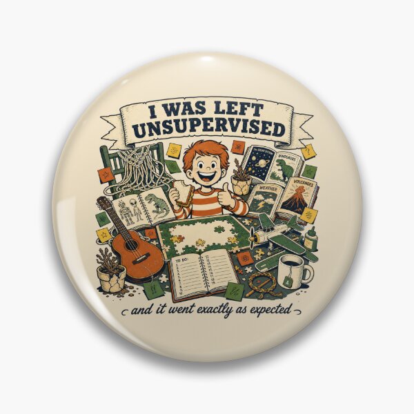 Item preview, I Was Left Unsupervised Illustration ADHD Humor t-shirt designed and sold by Mosidrip.