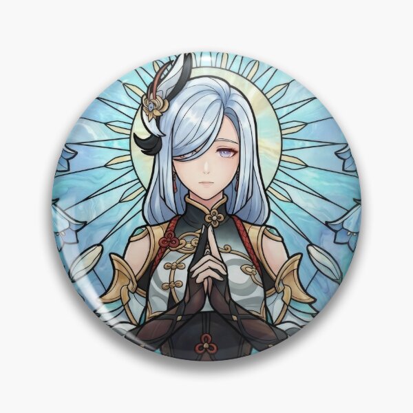 Item preview, Stained Glass Shenhe designed and sold by Thunderbelts.