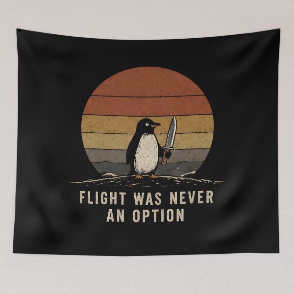 Item preview, Flight Was Never an Option Penguin Lover Humor designed and sold by Marblaes00.