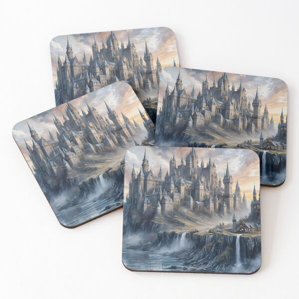 Item preview, Epic Fantasy Castle Kingdom | Majestic Medieval Fortress | Enchanted Mountain Castle | Magical Landscape Art designed and sold by Patricia Johnston.