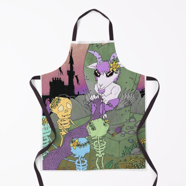Item preview, Goat Deity Knitting Skeleton Flowers Castle designed and sold by Fail-Army.