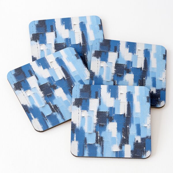 Item preview, Azure Energy Matter – Textured Abstract Impasto Art designed and sold by Ingorgia Studio.