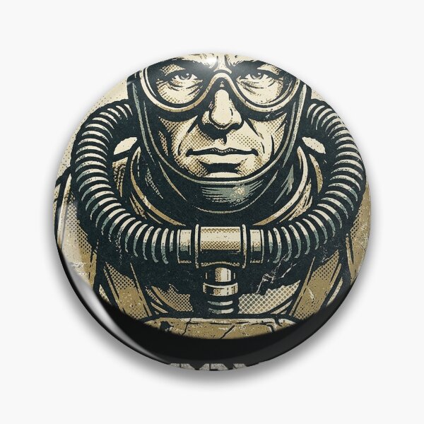Item preview, Frogman Deep Sea Diver Vintage Distressed Emblem designed and sold by obviouslogic.