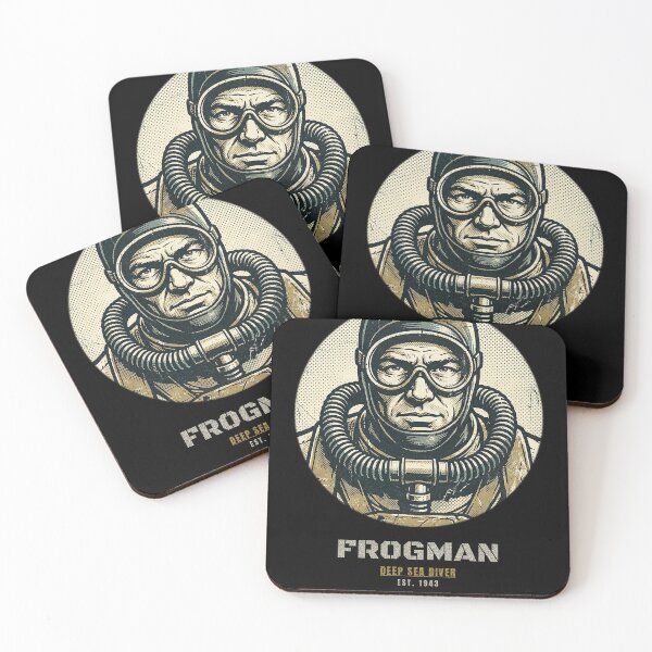 Item preview, Frogman Deep Sea Diver Vintage Distressed Emblem designed and sold by obviouslogic.