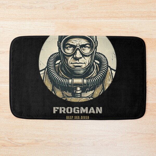 Item preview, Frogman Deep Sea Diver Vintage Distressed Emblem designed and sold by obviouslogic.