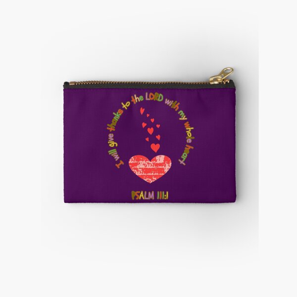Item preview, Psalm 111:1 – I Will Give Thanks to the LORD with My Whole Heart | Christian Heart Design designed and sold by JupiterLemons.