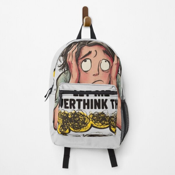 Item preview, Let Me Overthink This Funny Anxiety Cartoon Art designed and sold by Dream Weave Studio.
