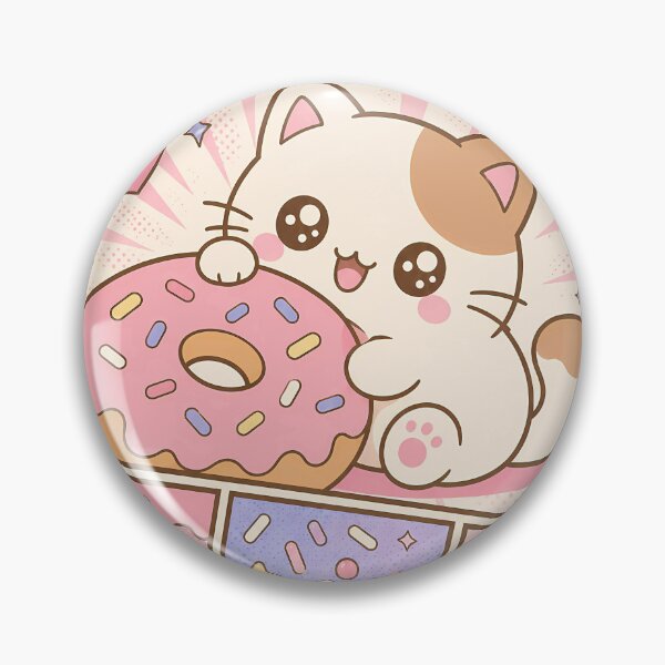 Item preview, Kawaii Cat Donut Comic Panels designed and sold by Gift Phrase Studio.
