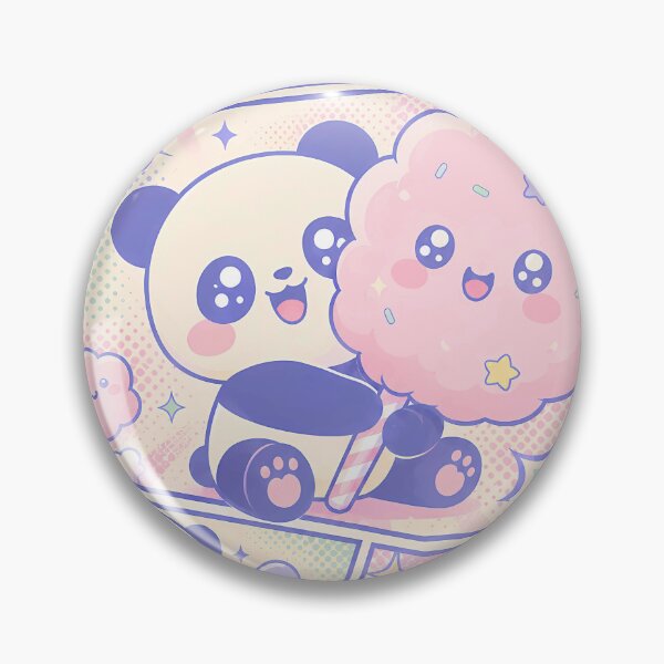 Item preview, Kawaii Panda Cotton Candy Comic Panels designed and sold by Gift Phrase Studio.