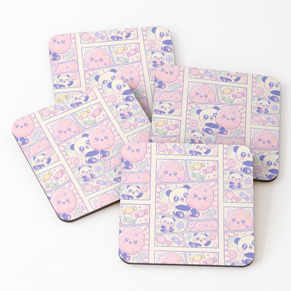 Item preview, Kawaii Panda Cotton Candy Comic Panels designed and sold by Magmashup.