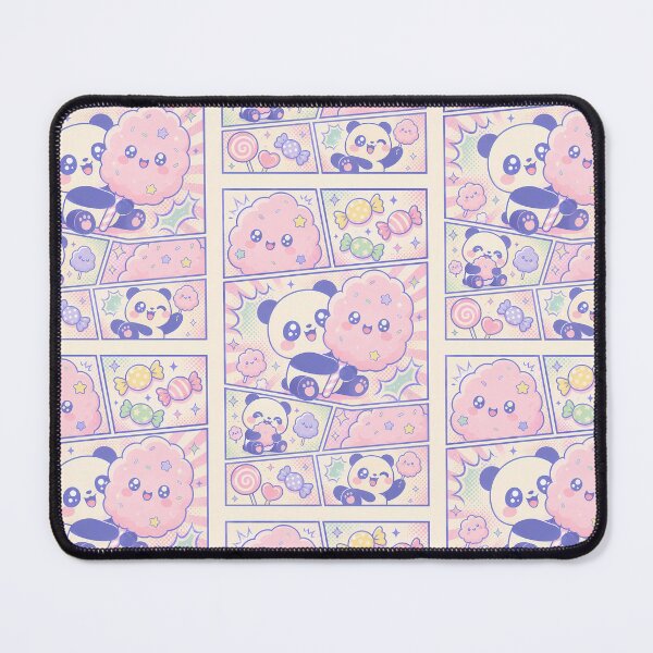 Item preview, Kawaii Panda Cotton Candy Comic Panels designed and sold by Gift Phrase Studio.
