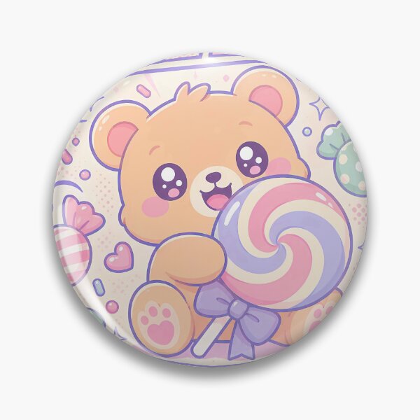 Item preview, Kawaii Bear Candy Comic Panels designed and sold by Gift Phrase Studio.