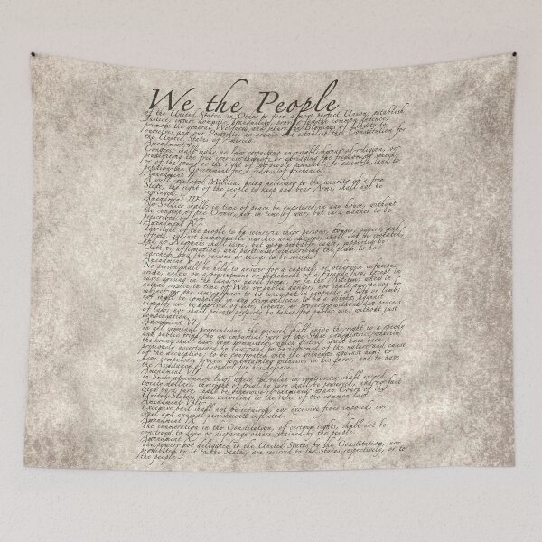 Item preview, US Constitution The Bill of Rights on parchment paper designed and sold by FlagsandSymbols.