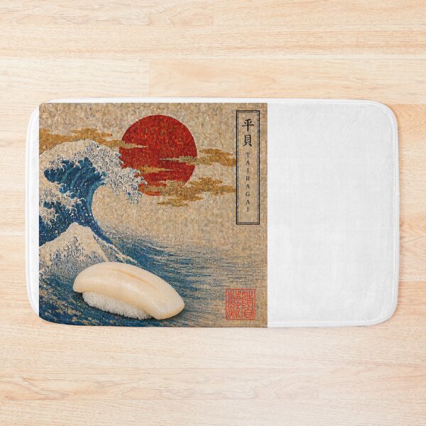 Item preview, Tairagai Pen Shell Nigiri — Ukiyo-e Japanese Sushi Art Tee designed and sold by nurusubetei.