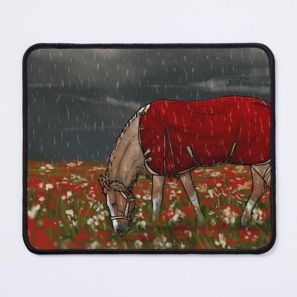 Item preview, Rainstorm Horse in a Red Meadow Cloak designed and sold by Vamdebuz.