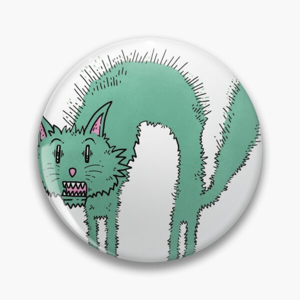 Item preview, Scraggly Green Scared Cat Arched Back designed and sold by Fail-Army.
