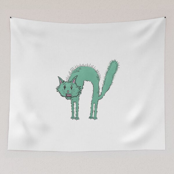 Item preview, Scraggly Green Scared Cat Arched Back designed and sold by Fail-Army.
