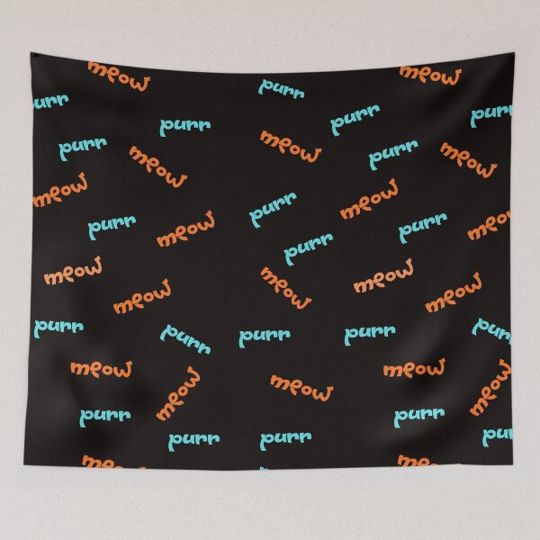 Item preview, Meow & Purr Cat Pattern | Cute Cat Lover Typography | Playful Kitty Aesthetic Design designed and sold by Ginastle26.