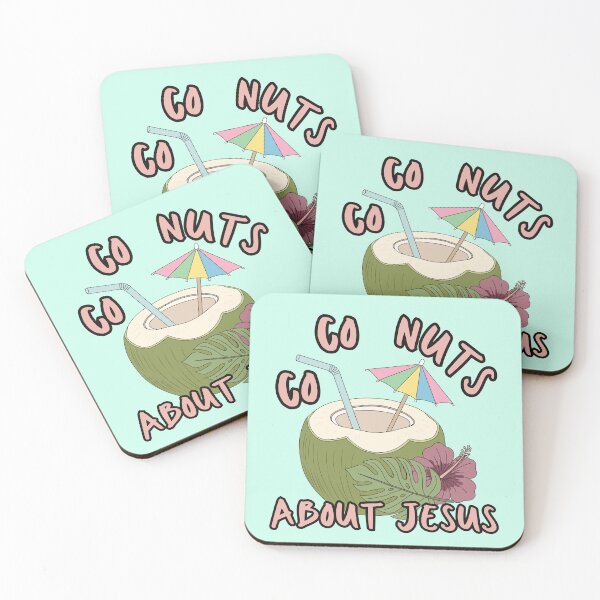 Item preview, Coconuts About Jesus Love Co Co Nuts Tropical Drink Beach Summer Cocktail Pastel Colors designed and sold by Forevermore.