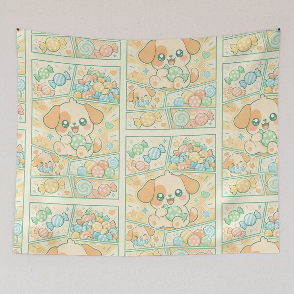 Item preview, Kawaii Puppy Candy Pop Panels designed and sold by Gift Phrase Studio.