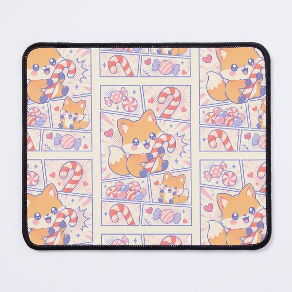 Item preview, Kawaii Fox Candy Cane Pop Panels designed and sold by Gift Phrase Studio.