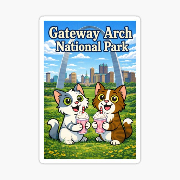 Item preview, Gateway Arch National Park with Catnaps-N-Chaos  designed and sold by Catnaps-N-Chaos.