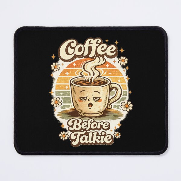 Item preview, Coffee Before Talkie Retro Coffee Lover designed and sold by piketo.