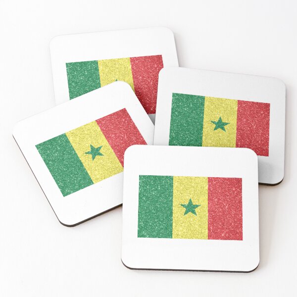 Artikelvorschau, Senegal-Glitzerflagge entworfen und verkauft von designsbysamantha.