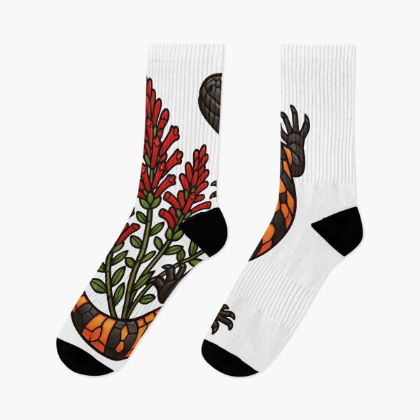 Item preview,  Stained Glass Gila Monster and Red Desert Flora designed and sold by Vitreous-Fauna.