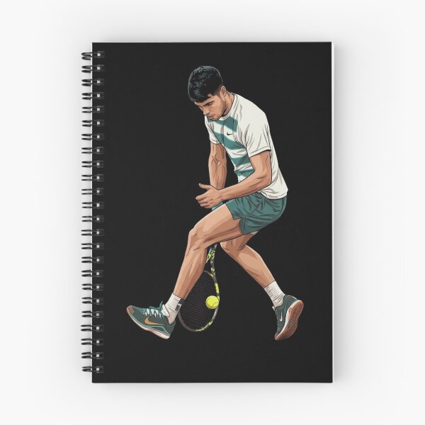 Item preview, Carlos Alcaraz Tweener Shot Between the Legs Tennis Illustration designed and sold by Holy-Verse.
