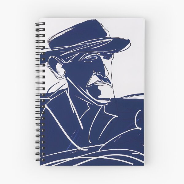 Item preview, Charles de Gaulle - Blue Abstract Art designed and sold by shadow-bloom.